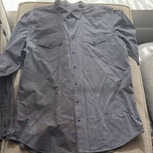 American Eagle Outfitters Charcoal Button-Down Shirt